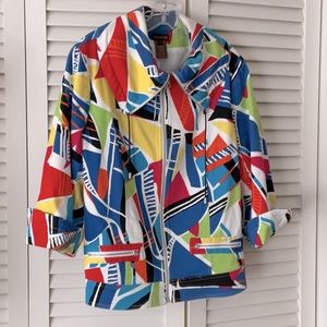 Multi-colored Jacket with 3/4 sleeves